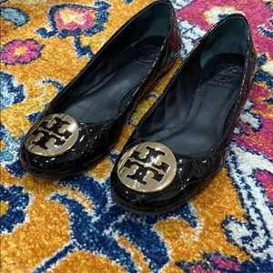 Black Patent Leather Tory Burch Flats